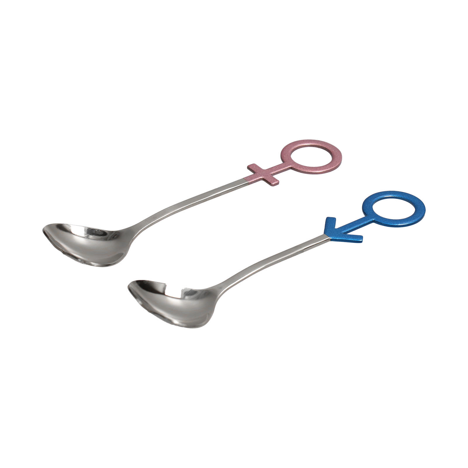 Herzförmiger Löffel Aus Edelstahl 304, Für Paare, Dessert, Kaffee, Zum Umrühren, Geschenkset In Blau, Rosa Und Silber