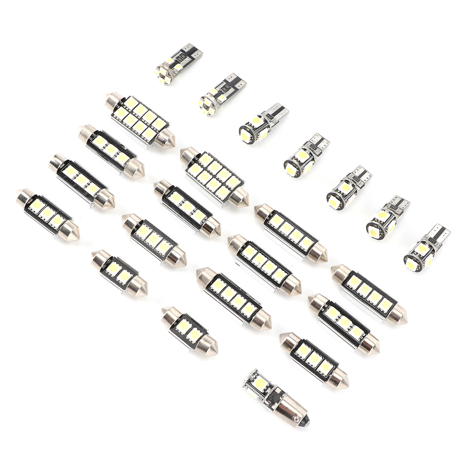 23 Stück Led-autolampen, Weißes Licht, T10, 5 W, 5050-chip, Geringer Stromverbrauch, Für Kennzeichenbeleuchtung, Türbeleuchtung Und Innenraumbeleuchtung