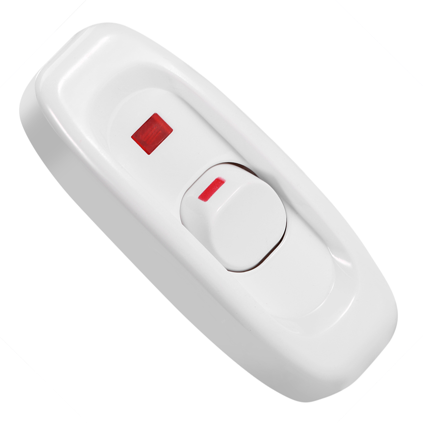 250 V Ac, 10 A Inline-ein/ausschalter Für Tischlampen Mit Led-anzeigeleuchte, Weiß