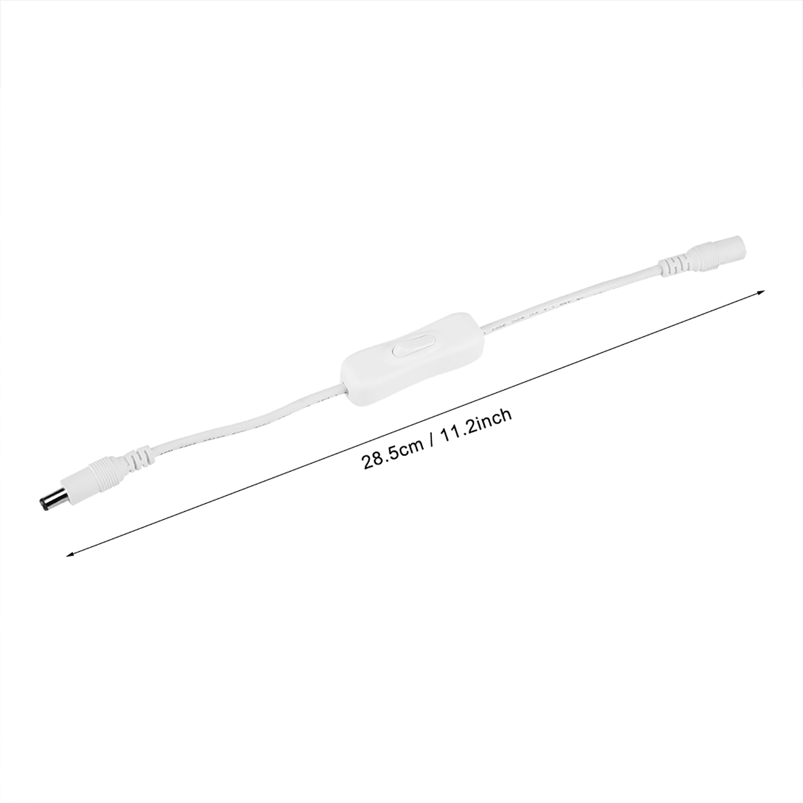Stück 28,5 Cm Dc-netzteilanschluss Mit Integriertem Ein-/ausschalter Für Weiße Led-streifen