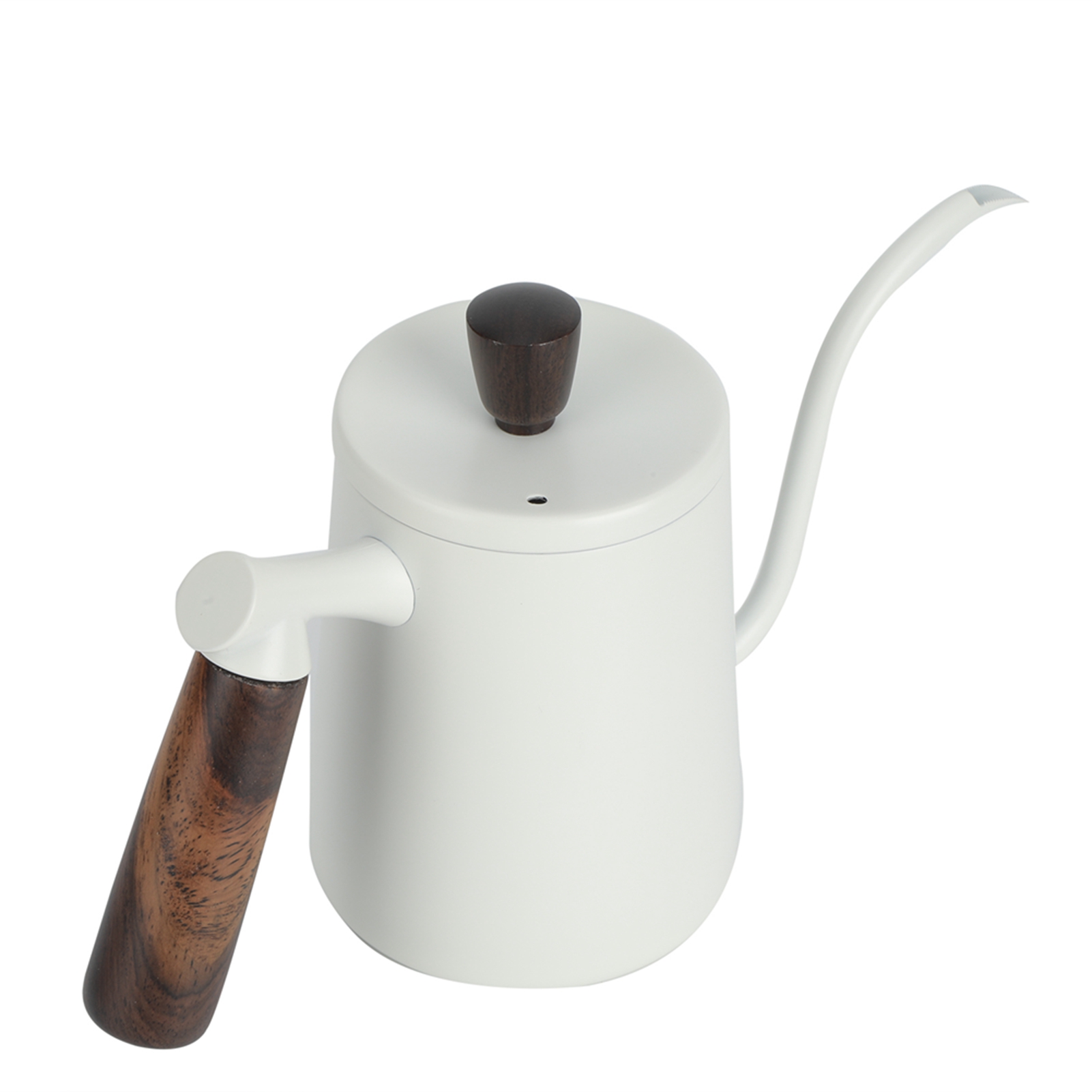 Tragbarer 700-ml-kaffeekessel Aus Edelstahl Mit Langem Schwanenhalsausguss Für Filterkaffee, Ideal Für Zuhause Oder Café, Weiß, 700 Ml