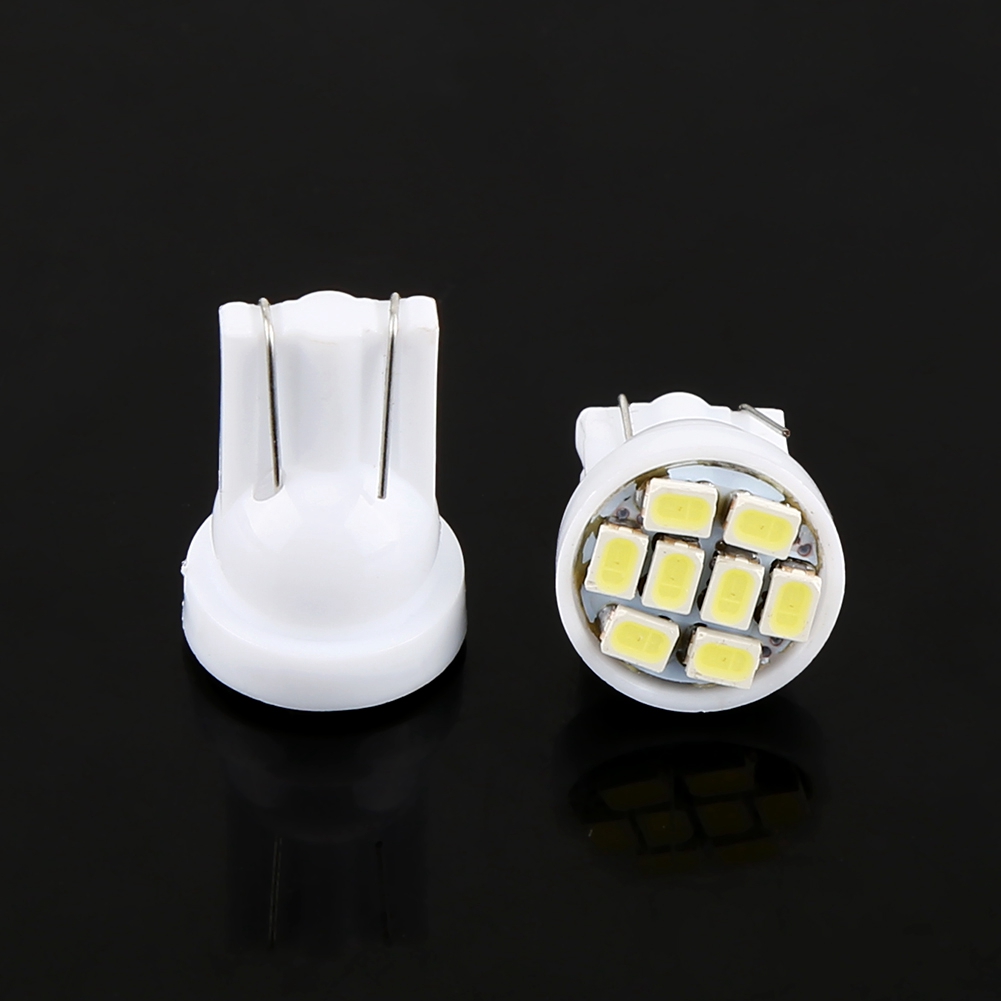 Packung Mit 100 Weißen T10 8 Smd 1206 Led-lampen Für Die Fahrzeuginnenbeleuchtung Und Kontrollleuchten.