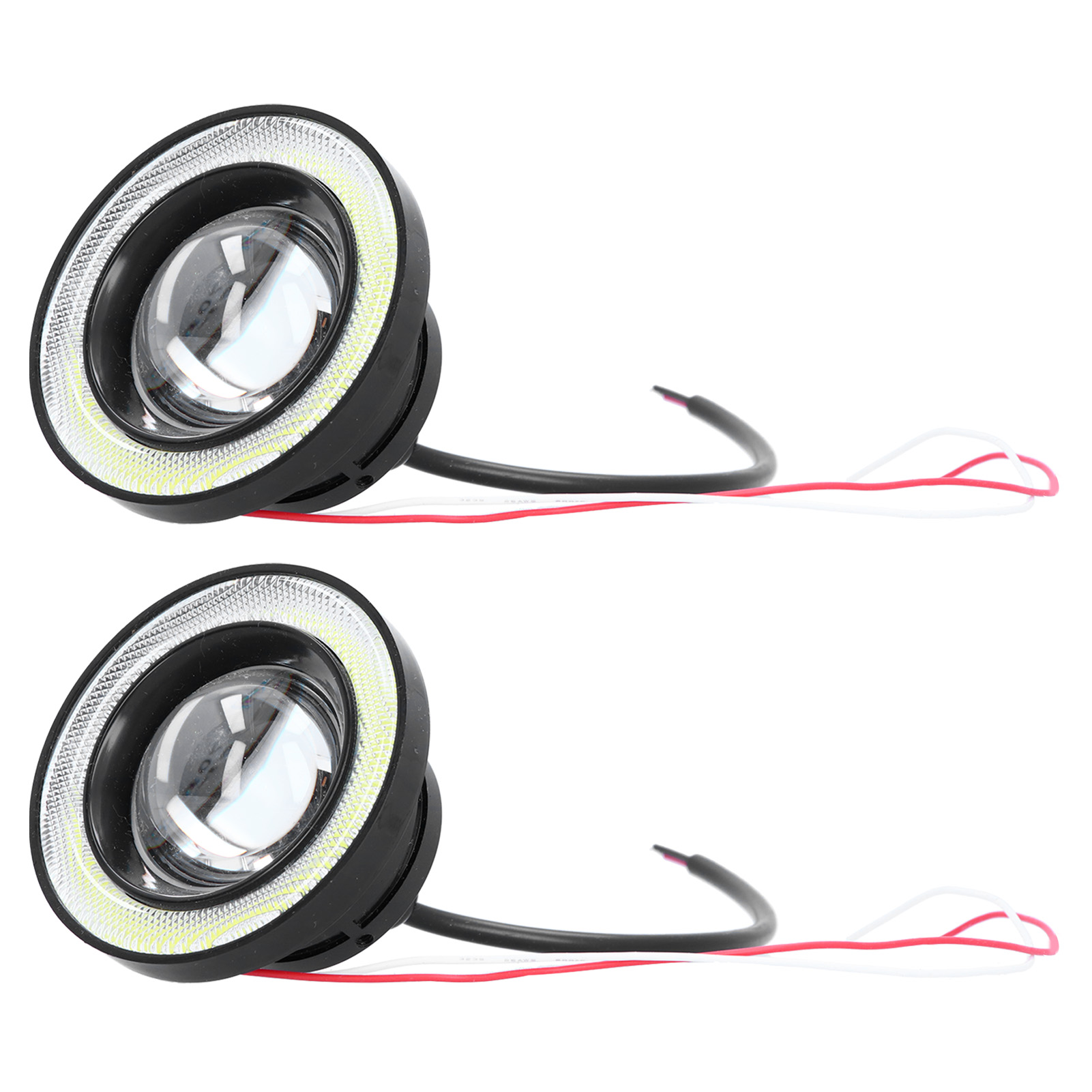 30w 3,5-zoll Led-nebelscheinwerfer, 3200lm, Ip65 Wasserdicht, Universell, Weiß, Außenring, 12v