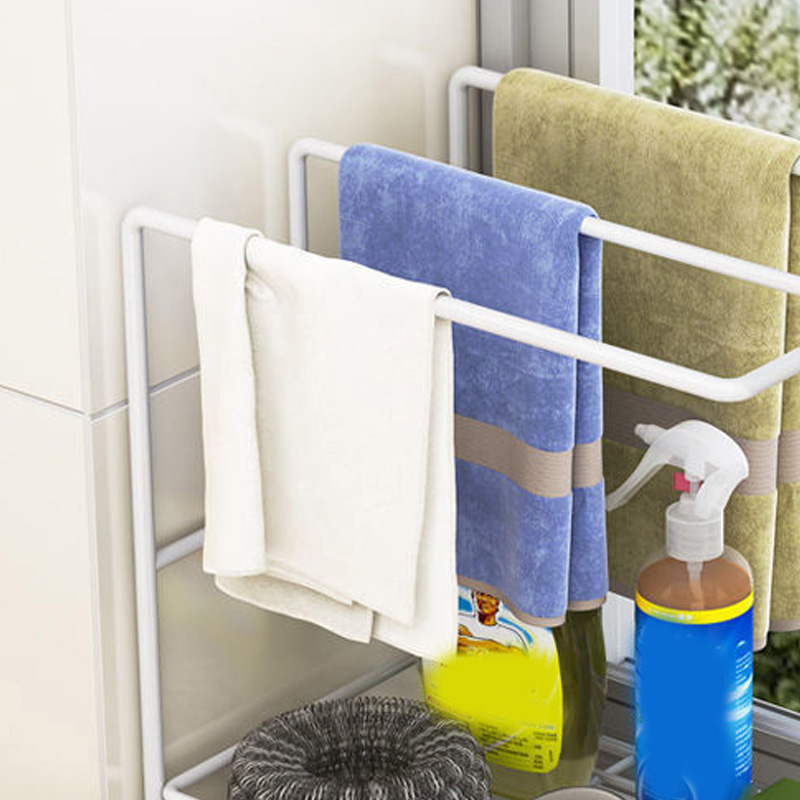 Küchenhandtuchablage, Geschirrtuchhalter, Wandabtropfgestell Mit Wasserauffangschale, Elegantes Weiß, Dicke Und Langlebige Ausführung, Versandkostenfrei.