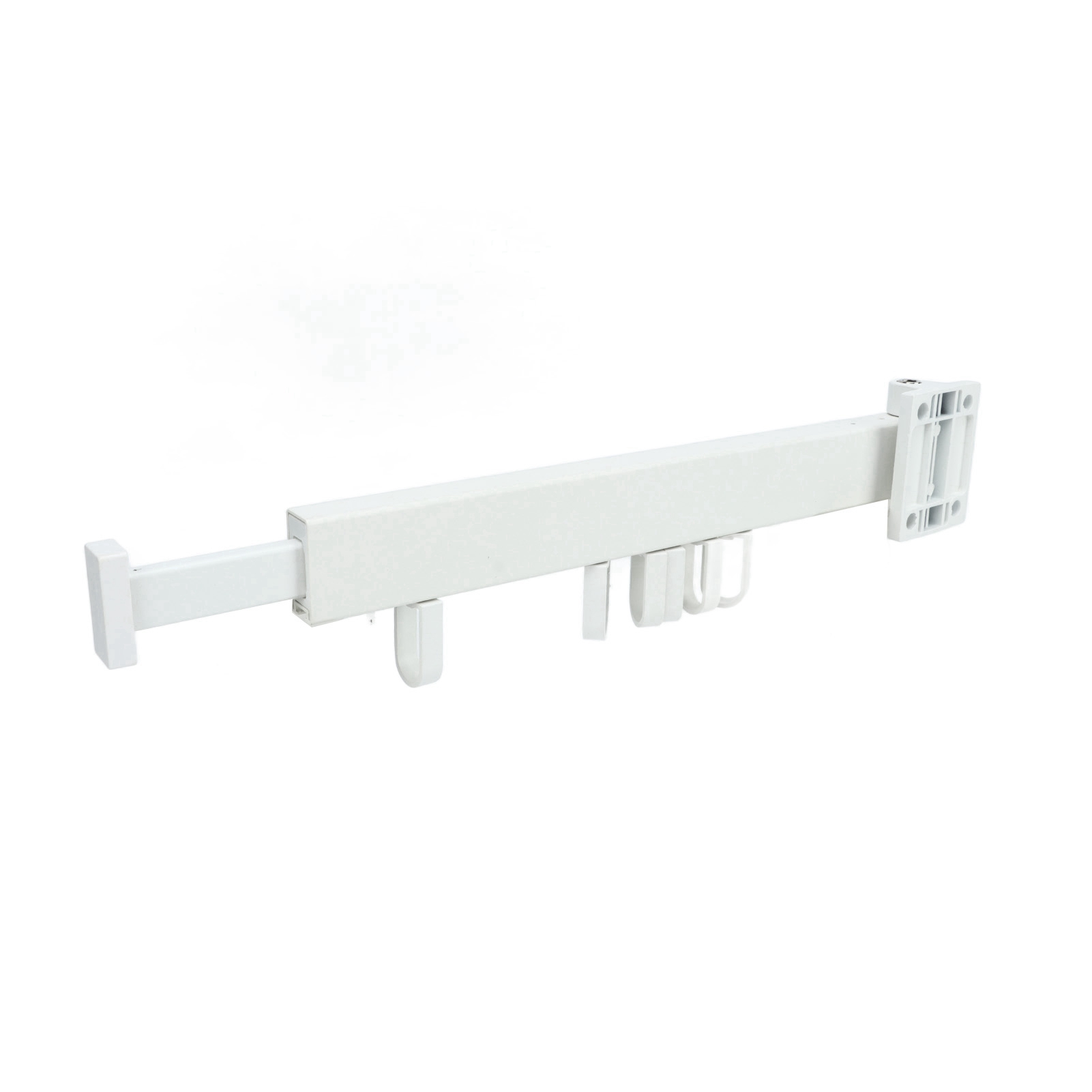 Set Mit 2 Faltbaren Weißen Aluminium-kleiderbügeln 30 Cm, Wäscheständer Für Balkon Ohne Bohren, Doppelte Montage, Ideal Für Den Innenbereich.
