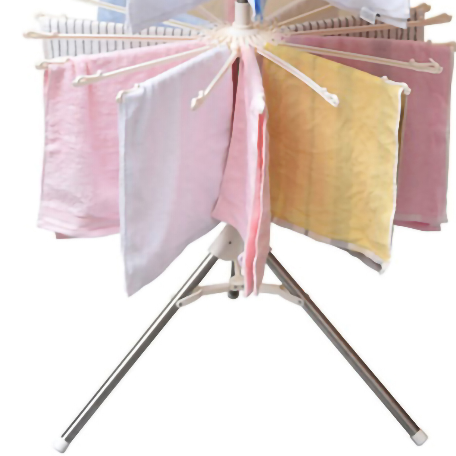 Drehbarer, Faltbarer Handtuchhalter 2022, Neues Modell, Baby-reisekleiderbügel, Dreistöckiger Weißer Wäscheständer, Faltbarer Bodenständer.