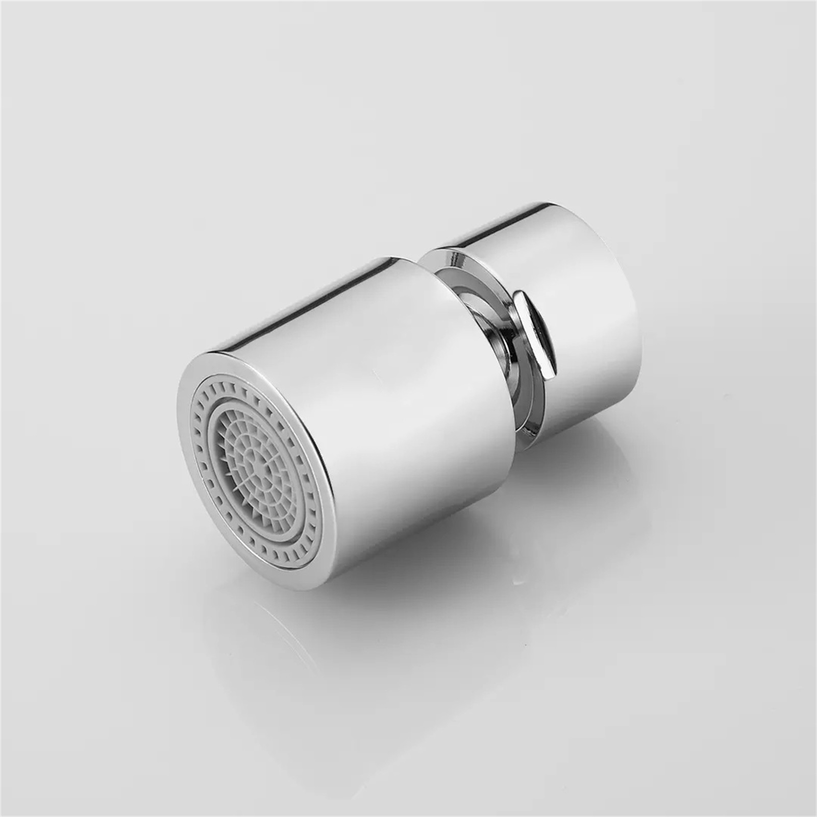 Weißer Doppelfunktions-wasserhahn-luftsprudler, 360° Schwenkbarer Wasserauslass, Geringes Volumen, Doppelstrahl-spritzschutzmodus.