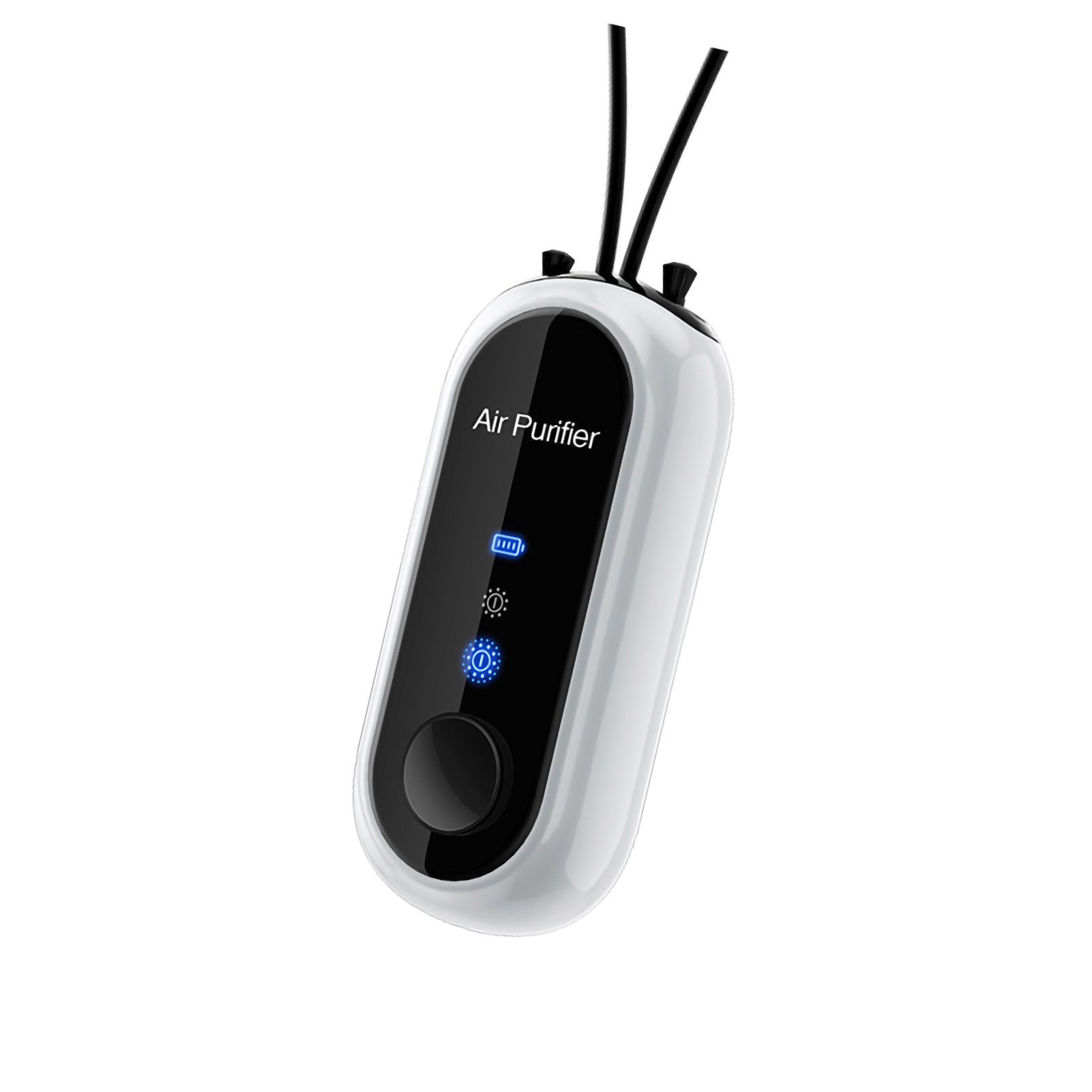 Tragbare Luftreiniger-halskette, Negativer Ionisator, Anti-rauch Und Staub, Usb-aufladbar, Weiß (mit Eingebautem Akku)