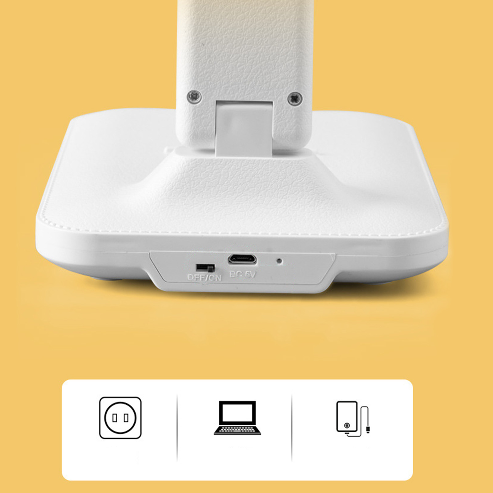 Wiederaufladbare Touchscreen-schreibtischlampe, Dimmbares Licht Und Farbtemperatur, Augenschutz Für Schüler, Schlafzimmer, Studentenwohnheim, 3 Helligkeitsstufen (weiß), Eingebauter Akku, Kleine Größe