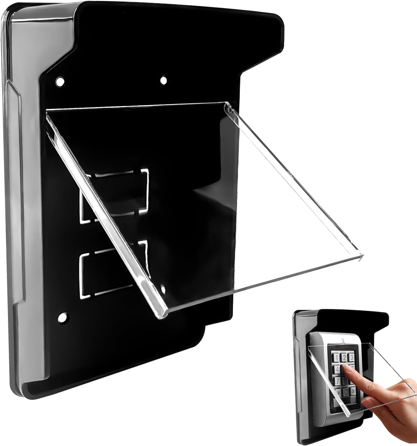 Housses De Pluie Couvercle Étanche Pour Bouton Pour Sonnette Protection Sonnette Exterieur Anti- Pluie, Flip Top Boîte De Protection Pour Coque Étanche Pour Contrôle D'Accès De Porte