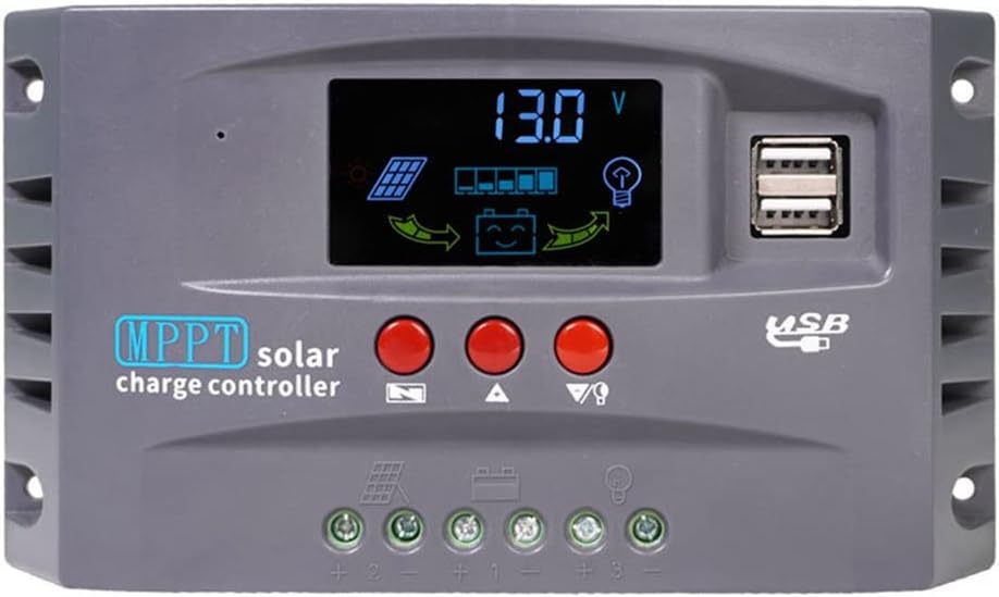 Contrôleur Charge Solaire Mppt 20a 12v/24v - Régulateur Photovoltaïque Haute Efficacité, Affichage Lcd