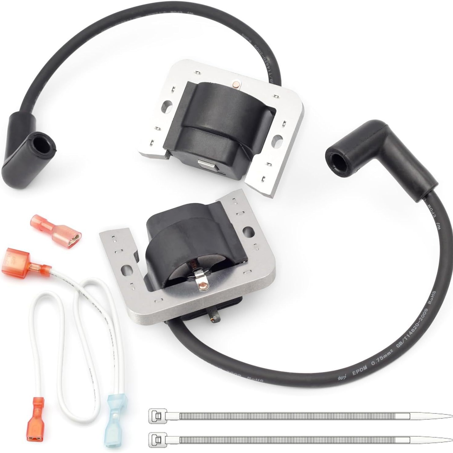 Kit De 2 Bobines D'Allumage Avec Câbles Pour Tronçonneuse - Références 32-707-01-s Et 25-707-03-s - Installation Facile Et Complète