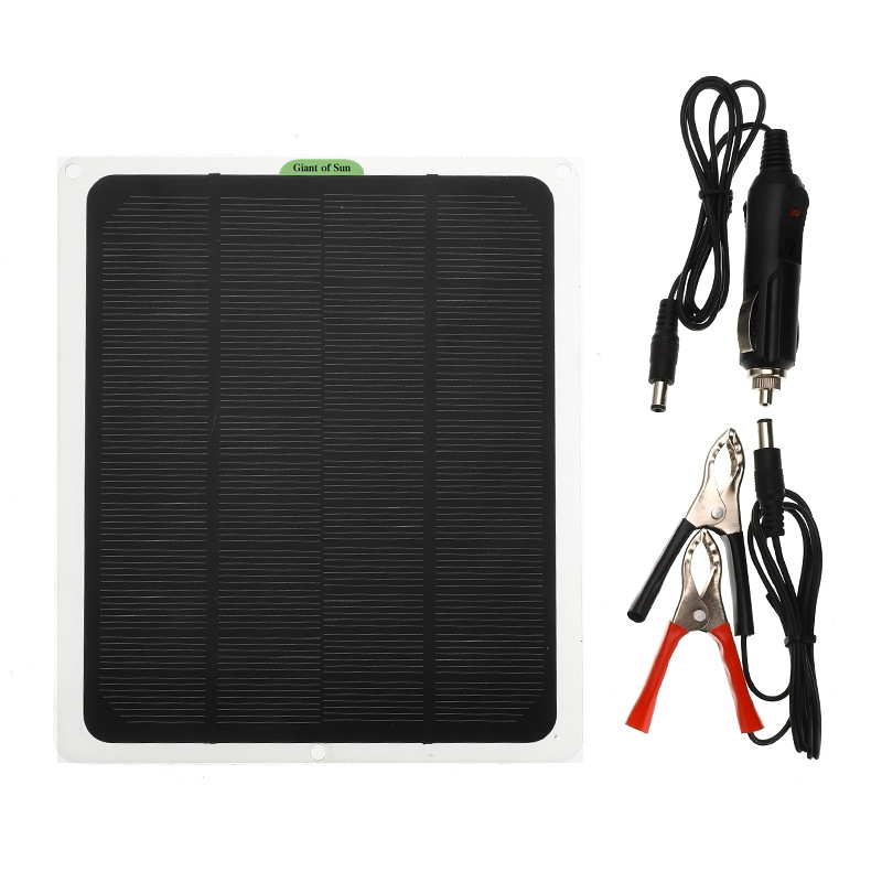 Chargeur Batterie Solaire 12v Portable - Protection Décharge, Pour Voiture, Moto, Camping-car, Stockage Extérieur