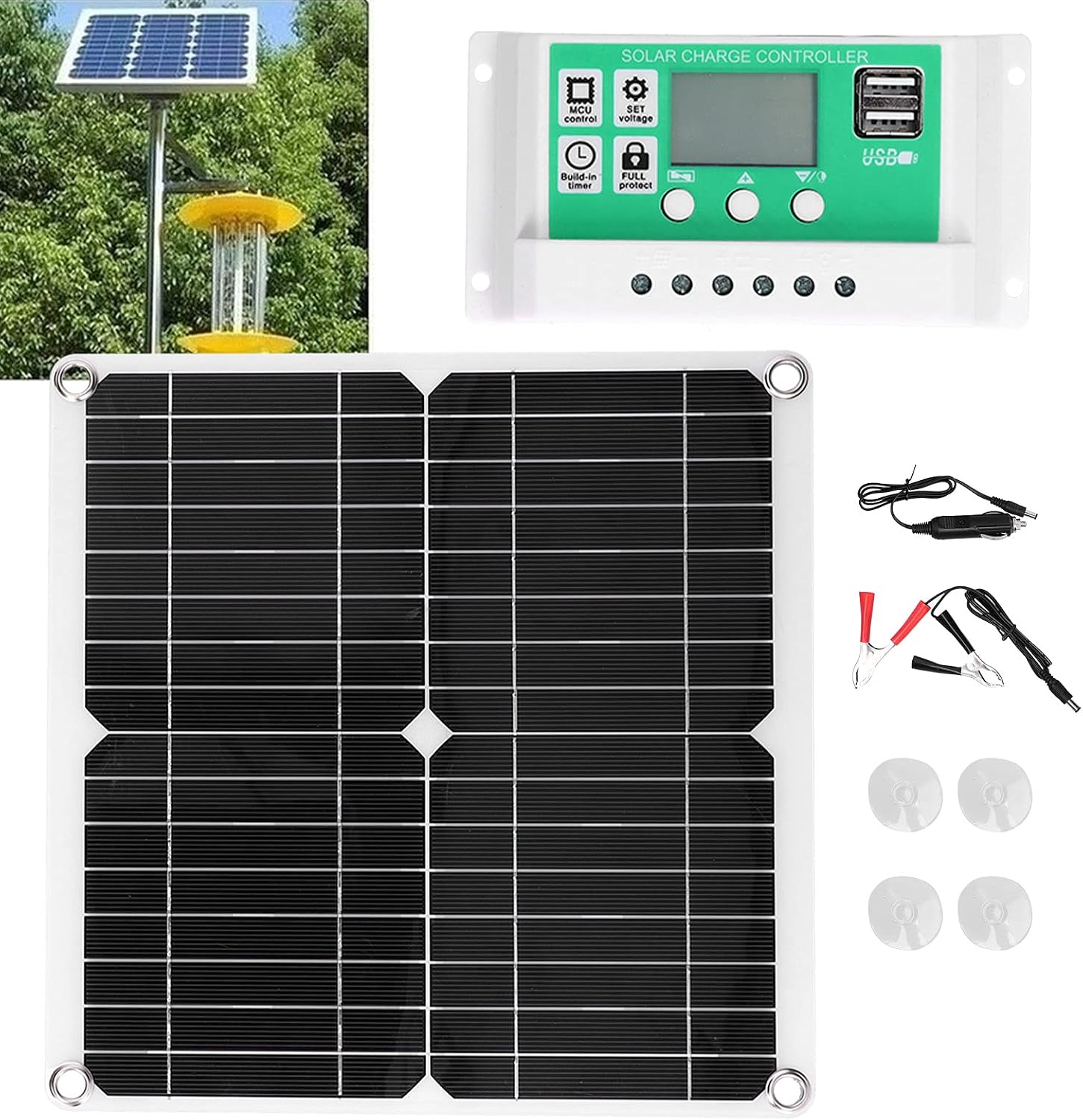 Régulateur De Charge Solaire Mppt 30a 12v/24v - Pour Panneau Solaire Jusqu'à 400w - Compatible Batterie Gel, Agm, Plomb
