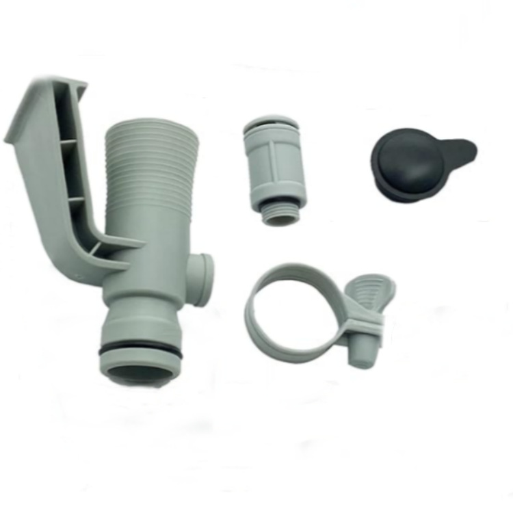 Support De Conduite Et Clapet À Jet Avec Bouchon Noir 637r/12363 - Compatible Avec Piscines Hors-sol