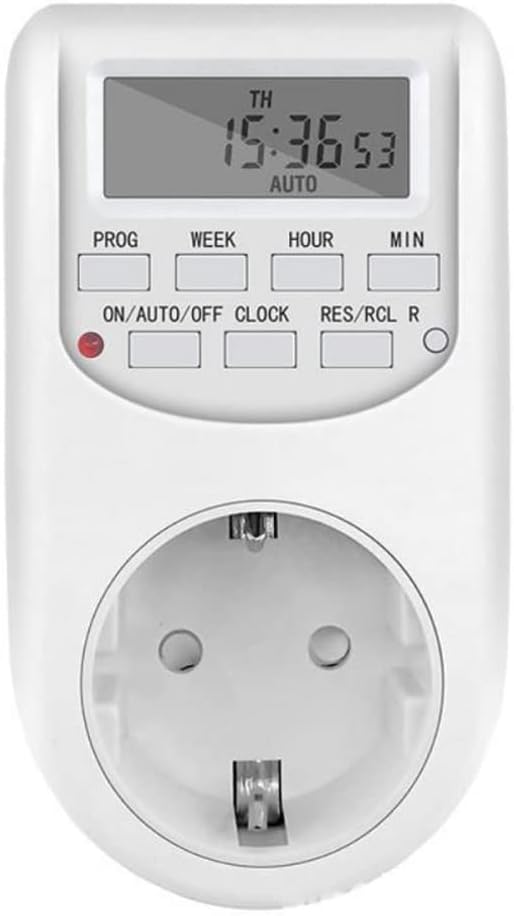 Minuterie De Cuisine Numérique Programmable - Timer 24h Avec Magnet Et Prise - Pour Four, Lampes Ou Machine À Laver
