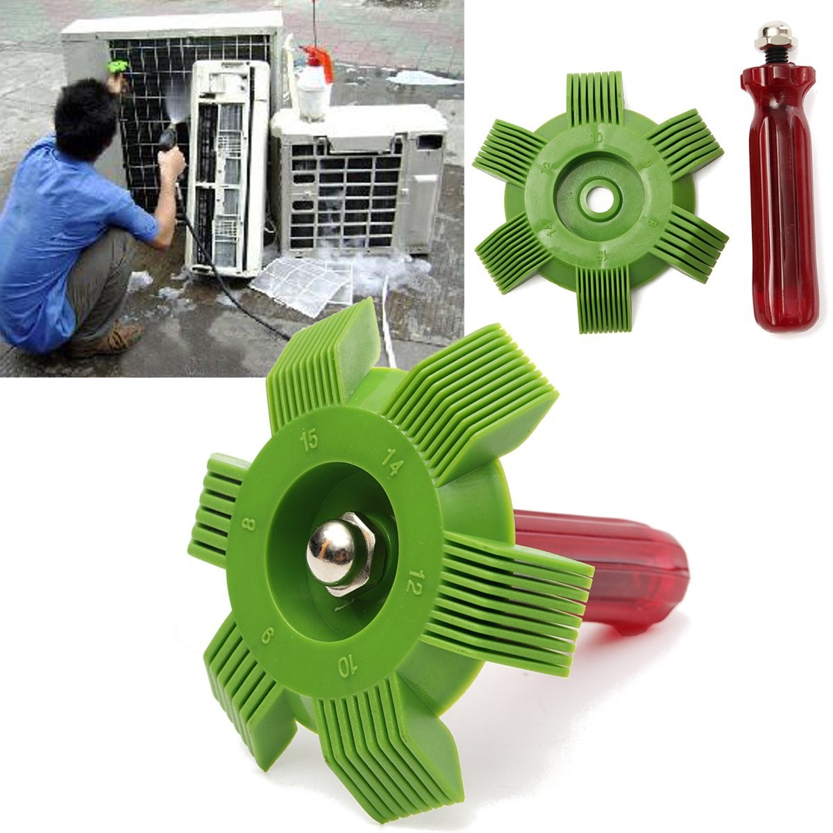 Outil D'Entretien Pour Climatiseur - Peigne À Ailettes Pour Nettoyer Et Redresser Le Condensateur/radiateur, Pour Voiture Et Maison