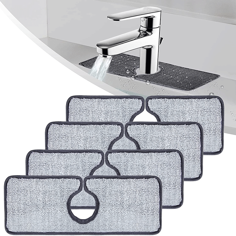 Tapis Absorbant Anti-goutte Pour Robinet - Lot De 4 En Microfibre - Pour Évier De Cuisine Ou Salle De Bain