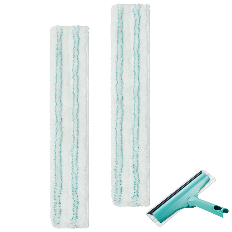 Lot De 2 Pads Compatibles Leifheit - Têtes De Rechange En Microfibre 33 Cm Pour Nettoyeur De Vitres Et Surfaces Lisses, Lavables Et Réutilisables