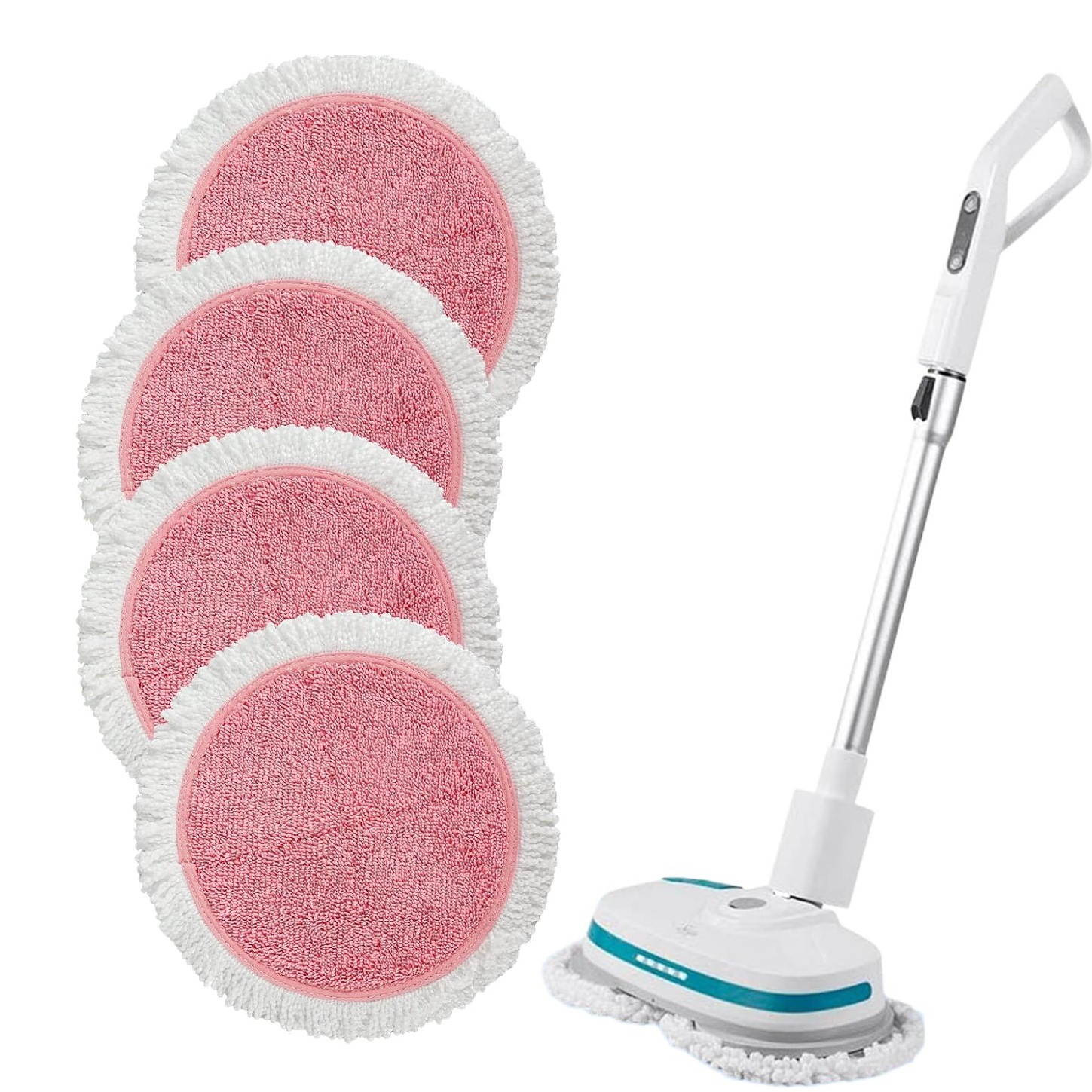 Lot De Pads Compatibles Bobot Vmai - Têtes De Rechange En Microfibre Dentelée Pour Balai Électrique, Nettoyage Profond Et Délicat Des Sols