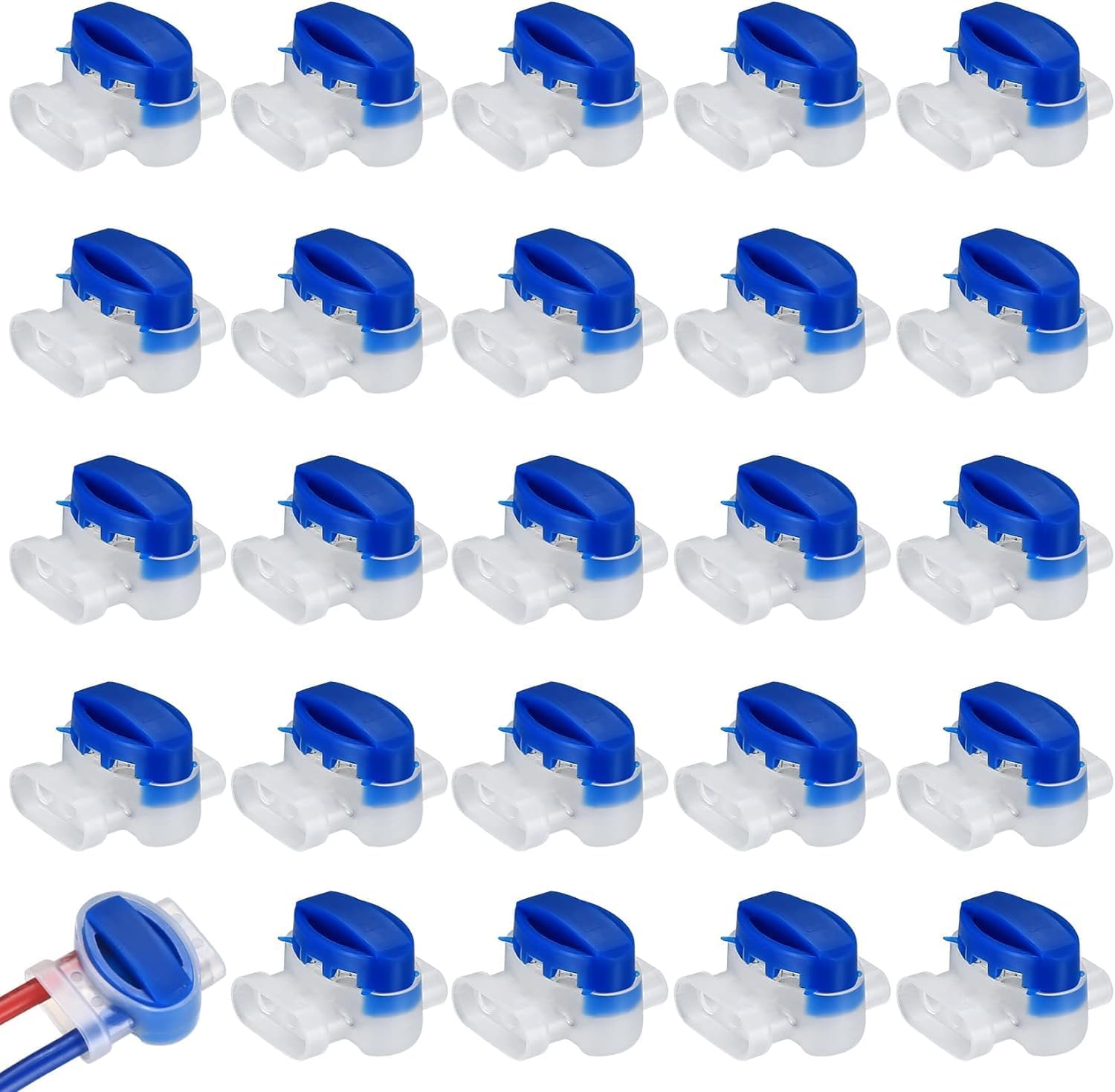 25 Pièces Connecteurs De Câbles Pour Robot Tondeuse, Connecteurs De Câble Remplis Des Résines, Raccords Remplis De Gel Pour Jardin Extérieur Tondeuse Robot Automower