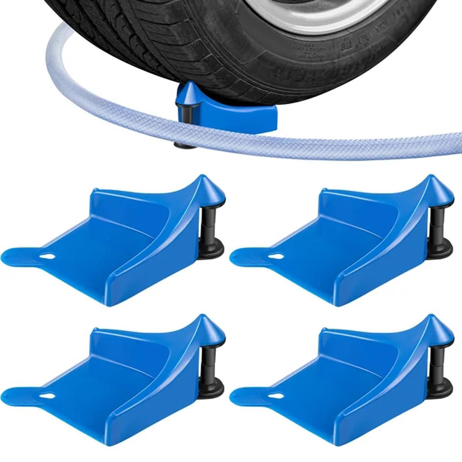 Lot De 4 Guides Pour Tuyau De Lavage Auto - Protège-câbles Et Roues, Évite Les Accrochages Et Détériorations