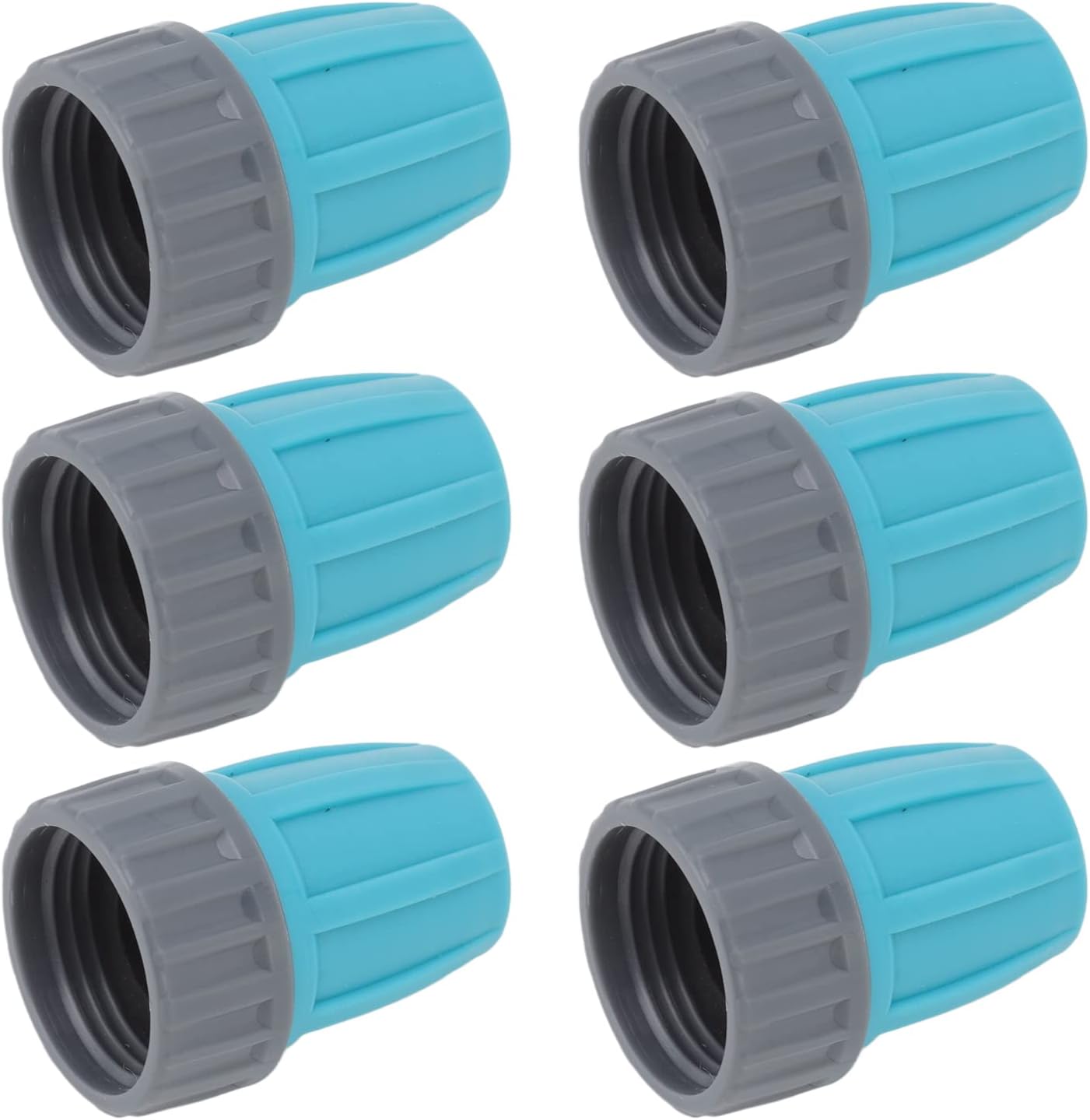 Lot De 6 Raccords D'Irrigation Goutte À Goutte 16mm Pe - Jonctions Et Contre-écrous Durables Pour Tuyau D'Arrosage, Résistants Aux Uv Et Aux Intempéries