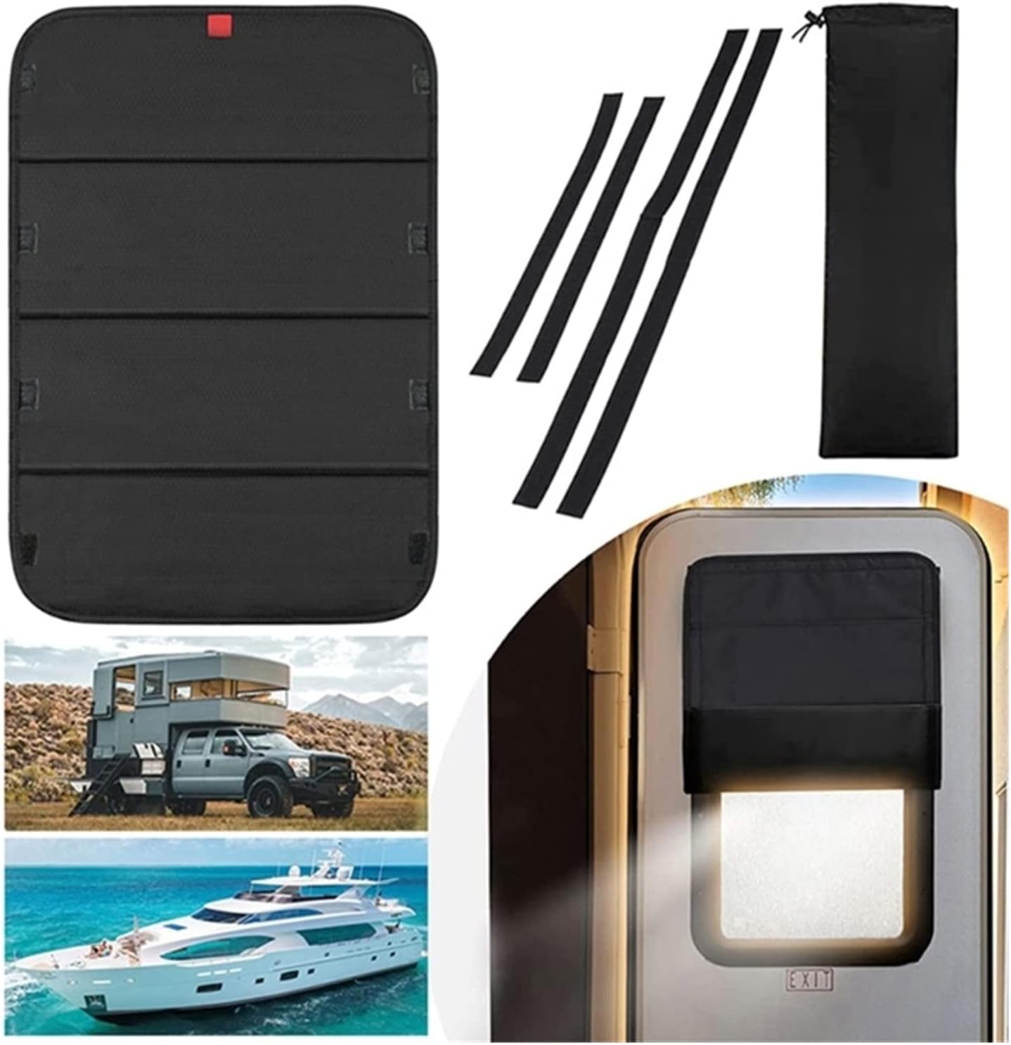 Pare-soleil Étanche Pour Camping-car - Pour Fenêtres Et Portes Rv, Remorque, Protection Solaire Et Intimité Voyage