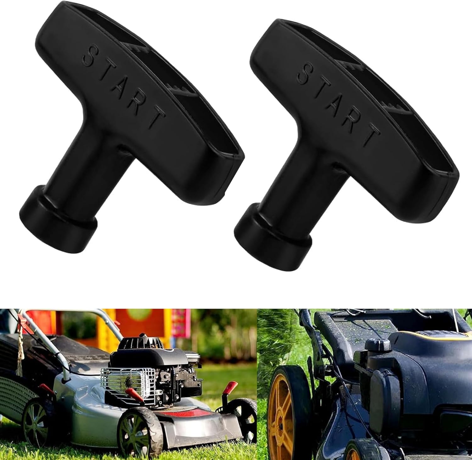Lot De 2 Poignées De Démarrage De Moteur À Essence - Poignées De Démarrage - Pièces Universelles - Accessoires De Démarrage - Démarreur À Câble Pour Tondeuse À Gazon, Générateur, Tronçonneuse,