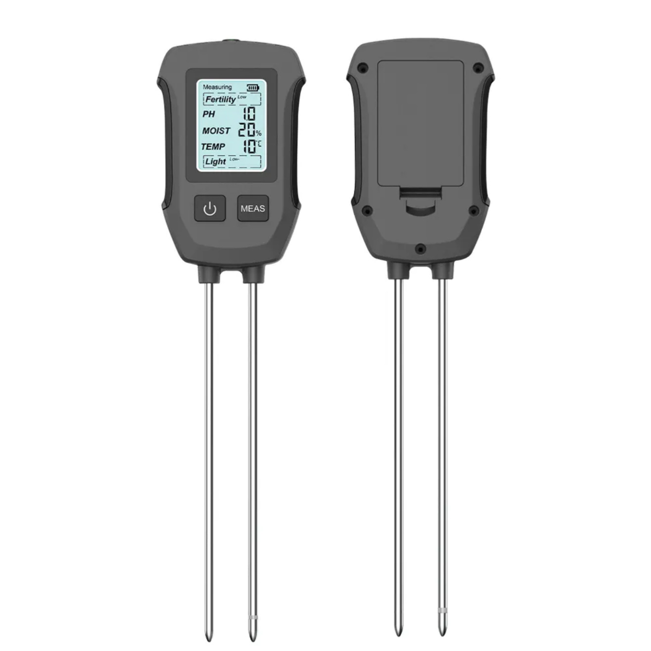 Testeur De Sol Numérique 5-en-1, Mesure Ph Du Sol, Humidité, Température, Lumière Et Fertilité (npk), Pour Jardinage, Agriculture, Plantes D'Intérieur, Écran Lcd