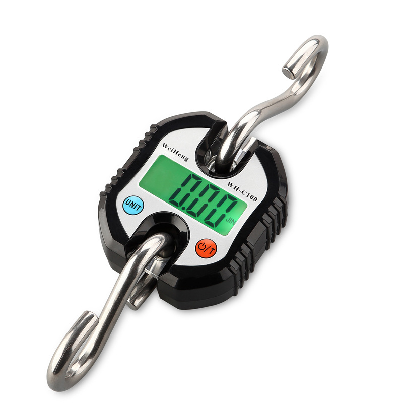 Balance À Crochet Électronique Portable 150kg, Pèse Gibier, Mouton, Porc, Haute Précision (50g/100g), Fonction Tare, Écran Lcd Rétroéclairé Vert, Piles Aaa