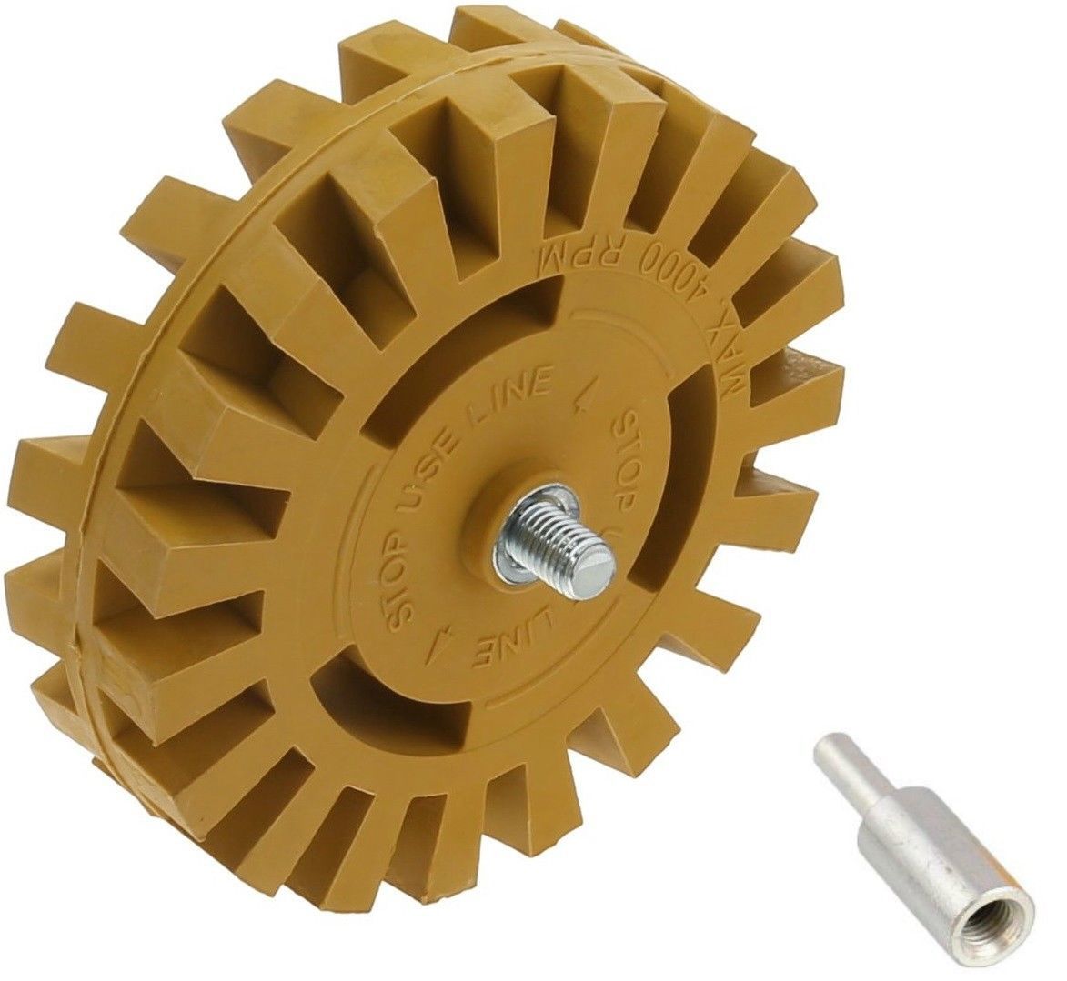 Gomme Abrasive Pour Retirer Autocollants Et Rayures - 4 Pouces Avec Adaptateur 6mm - Pour Voiture Et Surfaces - Diamètre 25mm