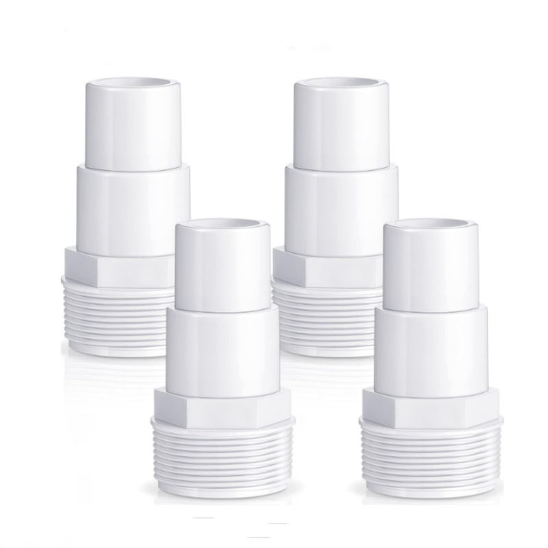 Lot De 4 Adaptateurs Combinés Pour Tuyaux De Piscine 1.25"/1.5" - Compatible Avec Raccord Hayward Spx1091z