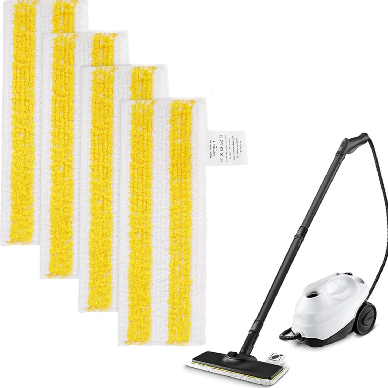 Lot De 3 Pads Compatibles Karcher Sc - Têtes De Rechange En Microfibre Pour Nettoyeur Vapeur, Fixation Velcro, Lavables Et Résistantes À La Chaleur