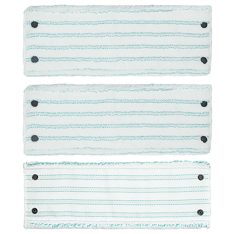 Lot De 3 Têtes De Rechange Compatibles Leifheit - Pads En Microfibre Lavables 42 Cm Pour Balai À Plancher