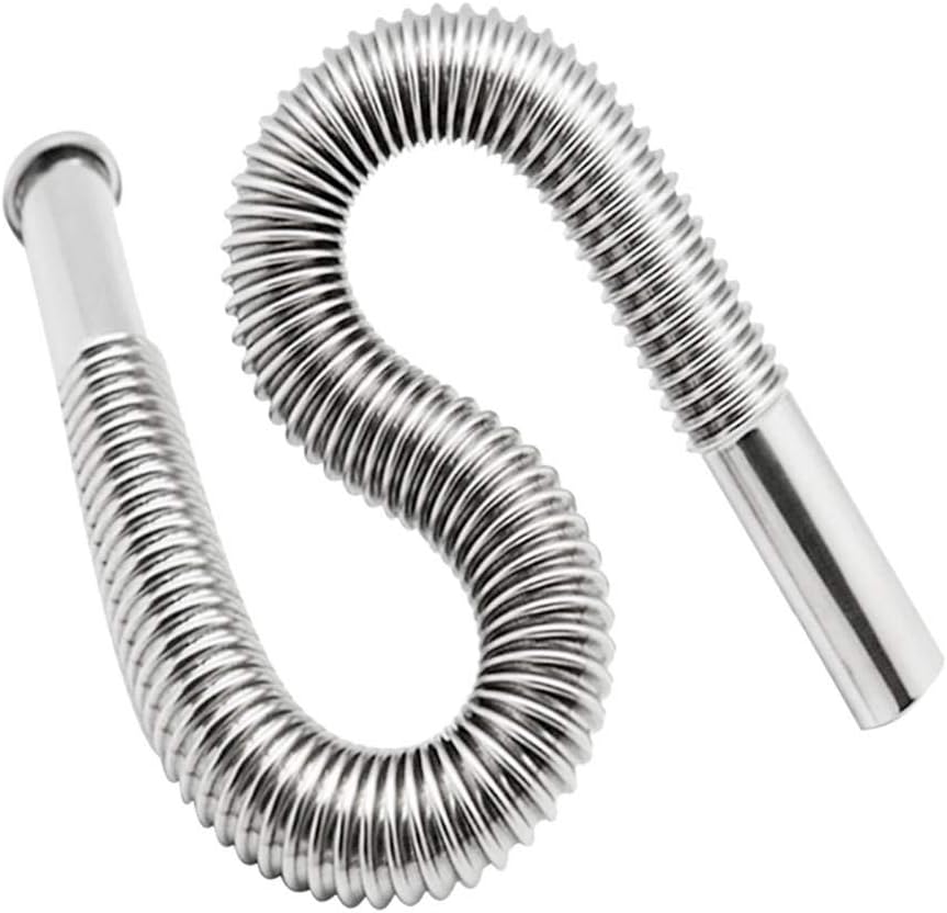 Tuyau De Vidange Acier Inoxydable Ondulé - Universel Pour Évier Cuisine Et Salle De Bain, Flexible, Évacuation Efficace