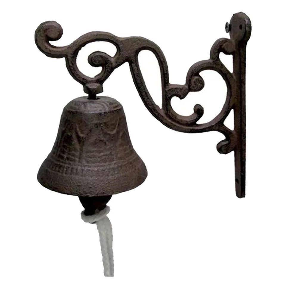 Cloche De Bienvenue En Fer Forgé - Sonnette Décorative De Style Rétro Américain Pour Mur De Jardin, Porche, Décoration Extérieure Créative