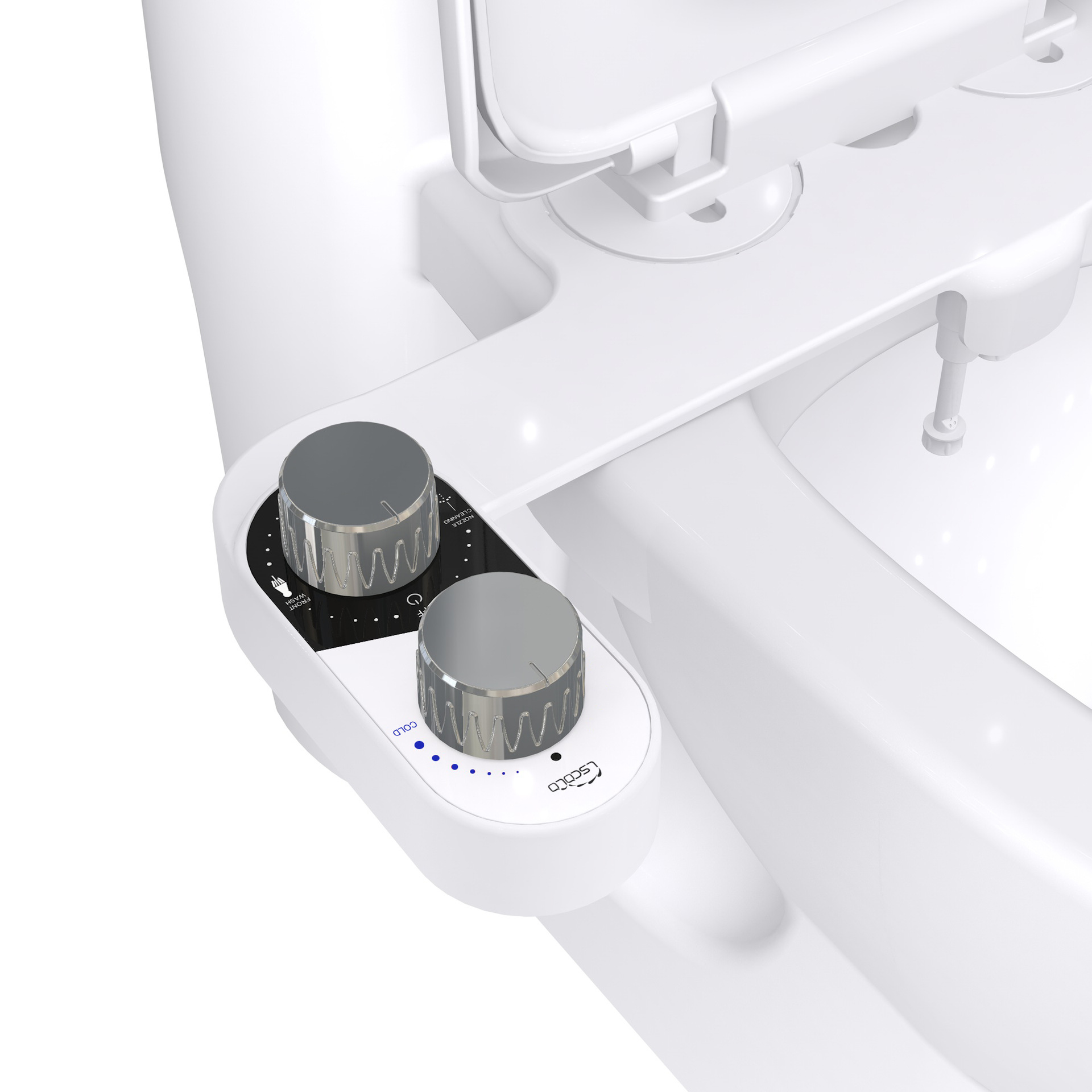 Nettoyeur De Bidet Électrique Chasse D'Eau De Couvercle De Toilette Intelligente Double Buse Avec Buse Autonettoyante Pour Bidet D'Eau Pour Fixation De Toilette
