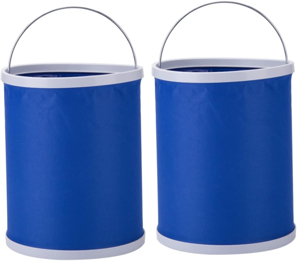 Seau Pliable 11l - Lot De 2, Compact Et Léger, Pour Jardinage, Camping, Voiture, Lavage, Rangement Voyage
