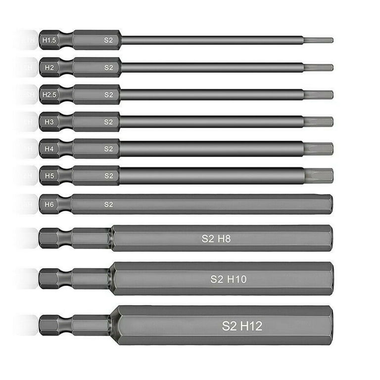 Embouts Allen Magnétiques - Lot De 10, 1.5-12mm, Douille Hexagonale, Pour Tournevis, Clé, Fixation Précise