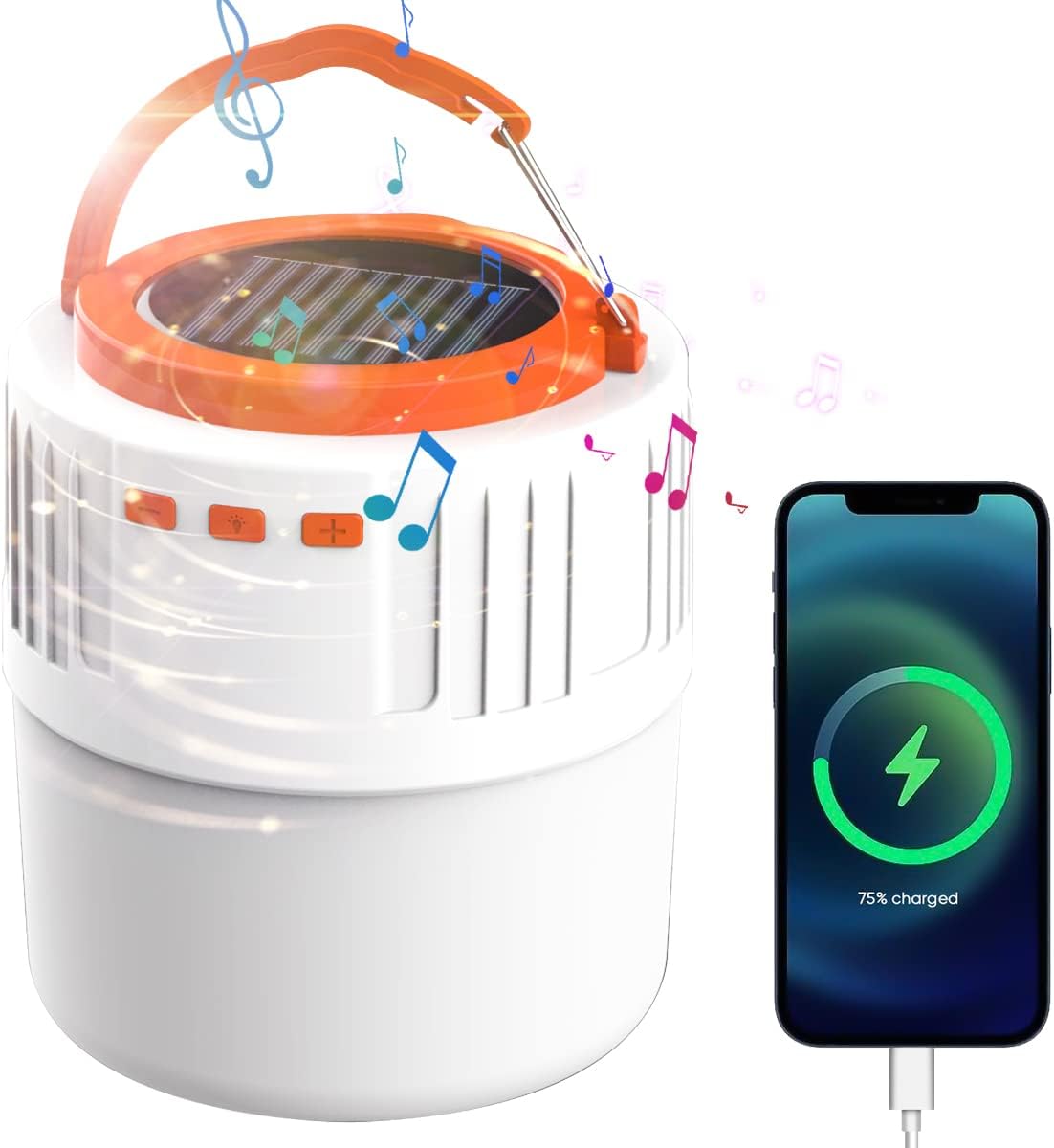 Lampe De Camping Solaire Haut-parleur Bluetooth 42 Led Rechargeable Par Usb Lampe De Poche Solaire De Camping Lampe De Tente Suspendue Portable Pour Randonnée En Plein Air Randonnée Pêche D'Urgence