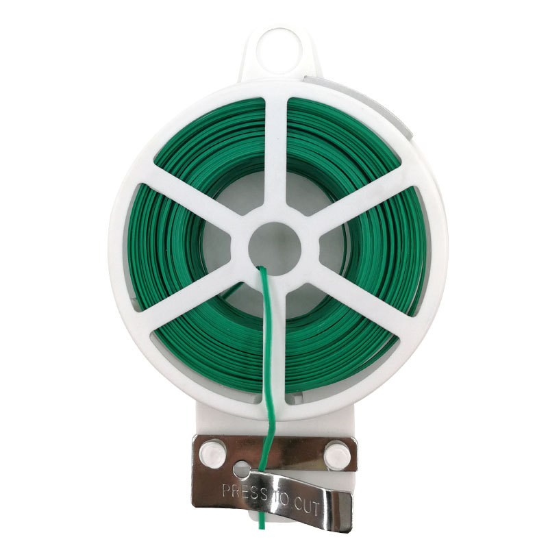 Attaches De Jardin - 50 M De Sangle De Fixation En Plastique Et 50 M D'Attache Métallique - Pour Ligature, Tuteurage Et Organisation, Rouleau Polyvalent