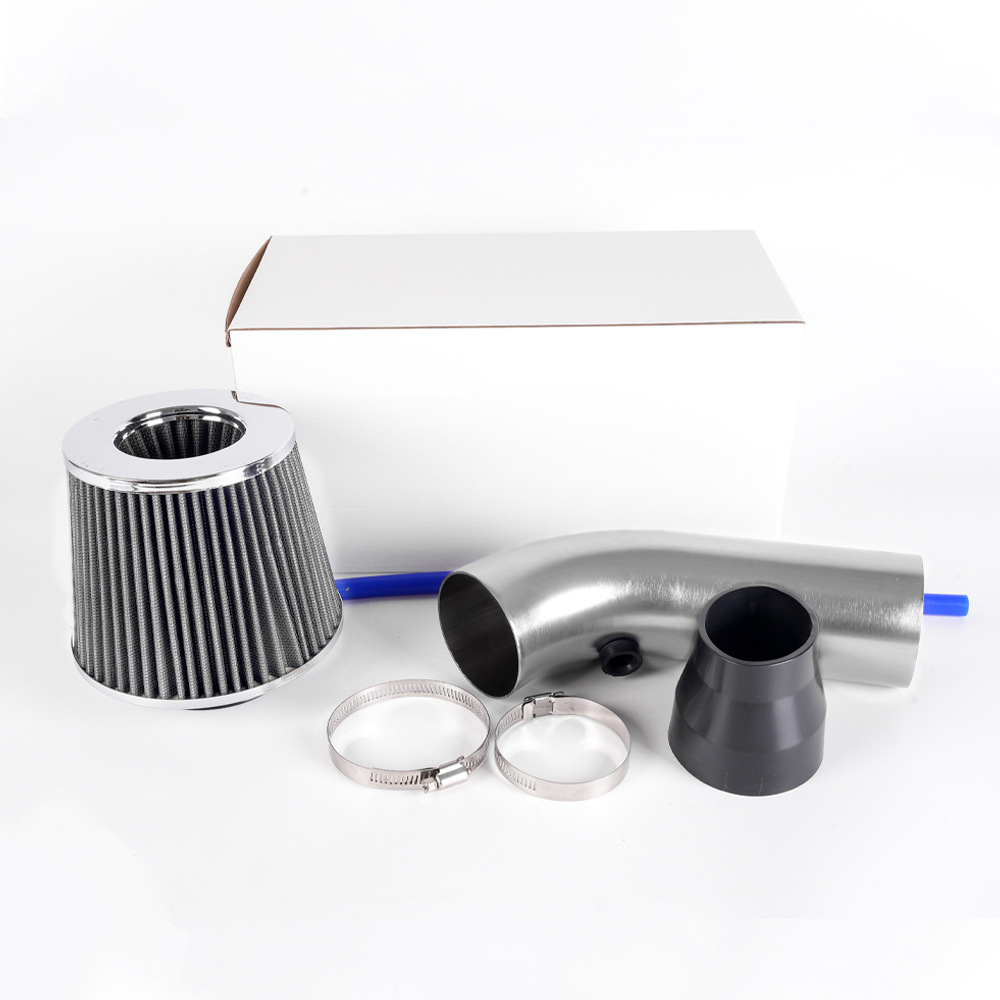 Auto-luftansaugset Mit 76 Mm/3 Zoll Pilzförmigem Luftfilter Und Hohem Durchfluss – Silber
