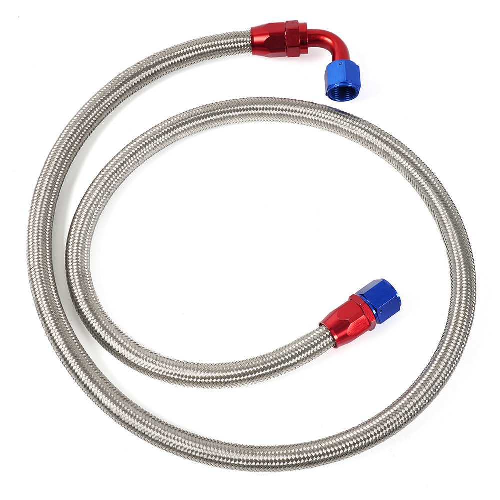 Auto-modifikationsteile 1,6 M/1,4 M Ölleitungsverbinder-set An10 Edelstahl-geflechtölleitungssatz - Silber (edelstahlgeflecht)