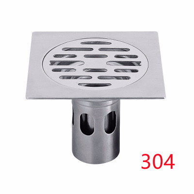 Bodenablauf Aus Edelstahl 304, 10 X 10 Cm, Für Bad Und Waschmaschine Geeignet, Geruchsdicht, Verstärkt, Ideal Für Hotelprojekte – Tiefenwasserdichtung Aus Edelstahl 304 – Für Nass- Und Trockennutzung