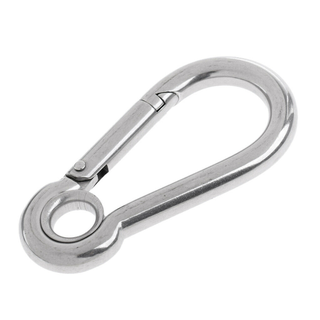 Karabinerhaken Aus Edelstahl 304/316 Mit Ring Und Federhaken, Zubehör Für Die Schifffahrt – 304-440 – Edelstahl