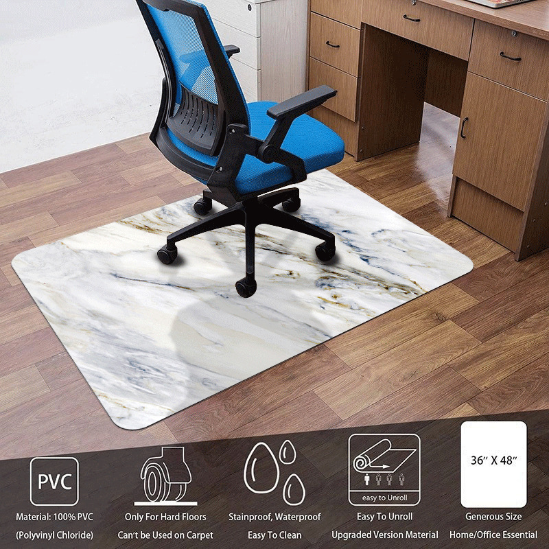 Rutschfeste Bodenmatten Für Arbeits- Und Wohnzimmer, Stuhlkissen, Sitzkissen, Schutzmatten Für Holzböden Und Fliesen – Kiefernholz-marmor-optik – 91,5 X 122 Cm X 2 Mm