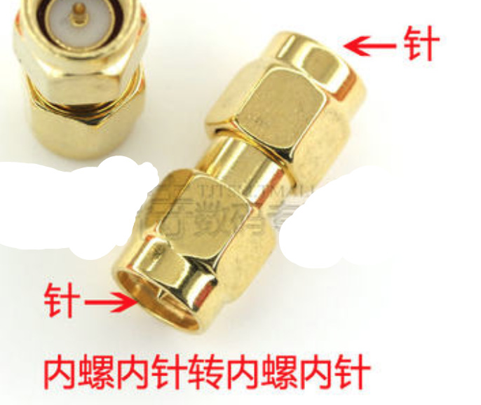 Sma-stecker Mit Innenstiften An Beiden Enden, Stecker Mit Stiften An Beiden Enden, M6-innengewinde, Vergoldetes 6-mm-innengewinde.