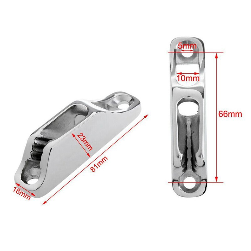 Seilklemmvorrichtung Aus Edelstahl 316 Für Segelboote Und Yachten, Seilklemmplatte, Kettenstopper, Seilpuffer, Reduzierstück, Schiffsbeschlag – 18 X 81 Mm – 0,02 Kn