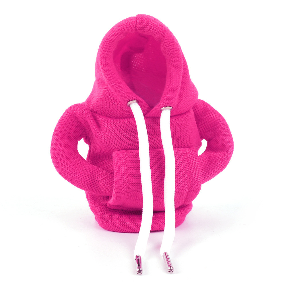 Weihnachts-sonderedition: Schalthebelabdeckung Im Hoodie-stil Für Autos – Rosarot